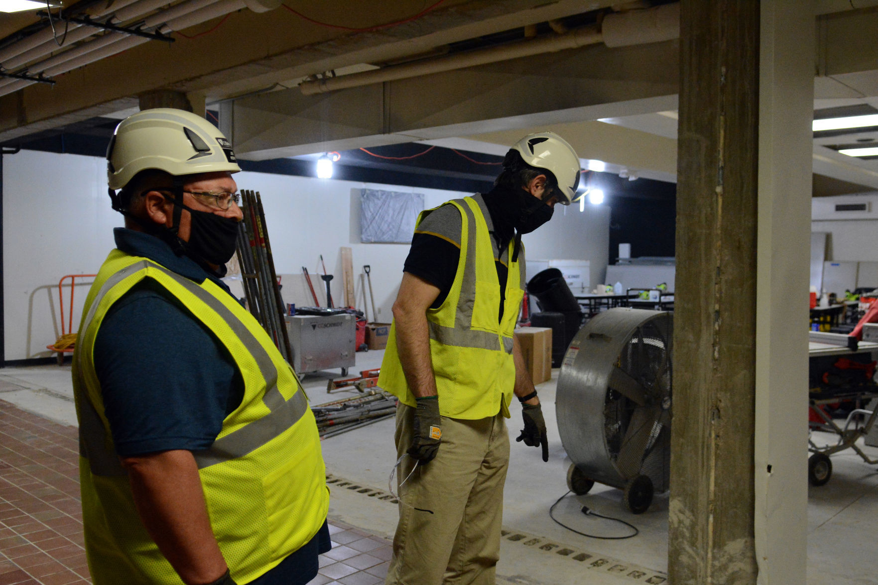 Baraboo middle school construction tour, June 23, 2020